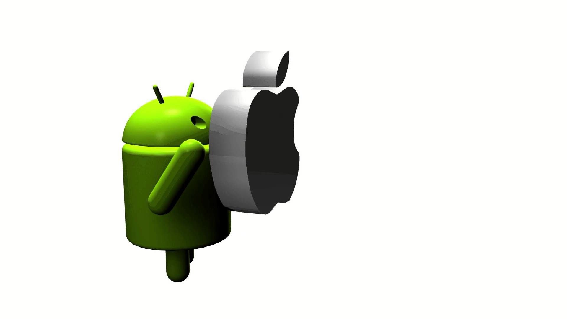 High Definition Wallpaper Of Android Vs Apple- - Illustration , HD Wallpaper & Backgrounds
