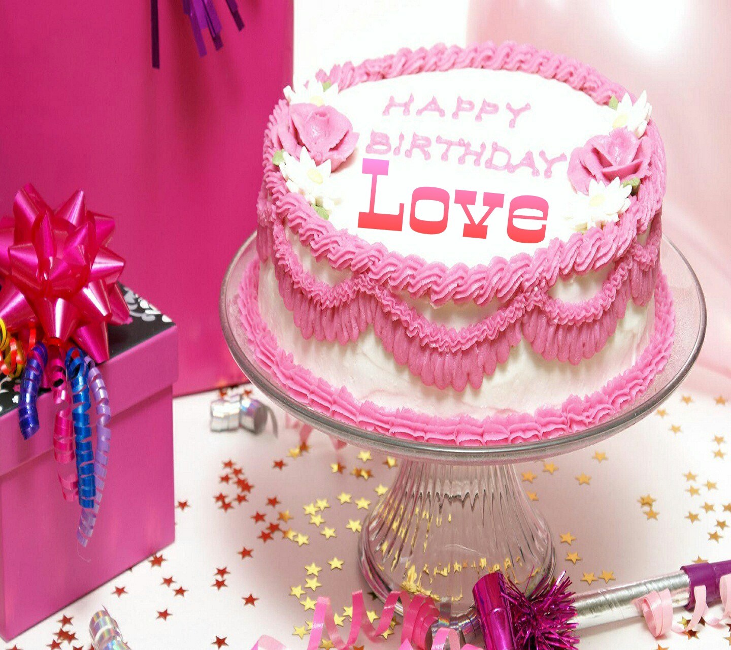 Birthday Cake Pink Cream , HD Wallpaper & Backgrounds