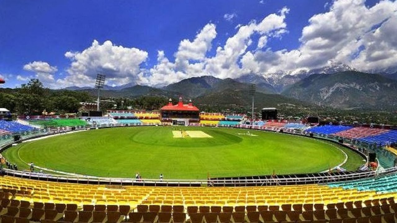 World Class Cricket Stadium In Rajgir Alongside Football - Dharamsala Cricket Stadium , HD Wallpaper & Backgrounds