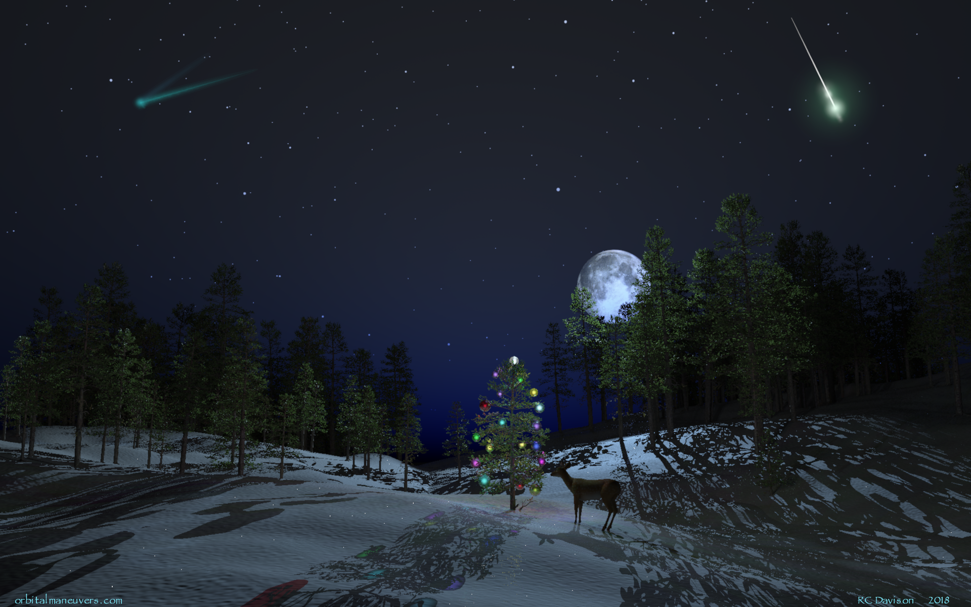 Lunar Christmas - Night , HD Wallpaper & Backgrounds