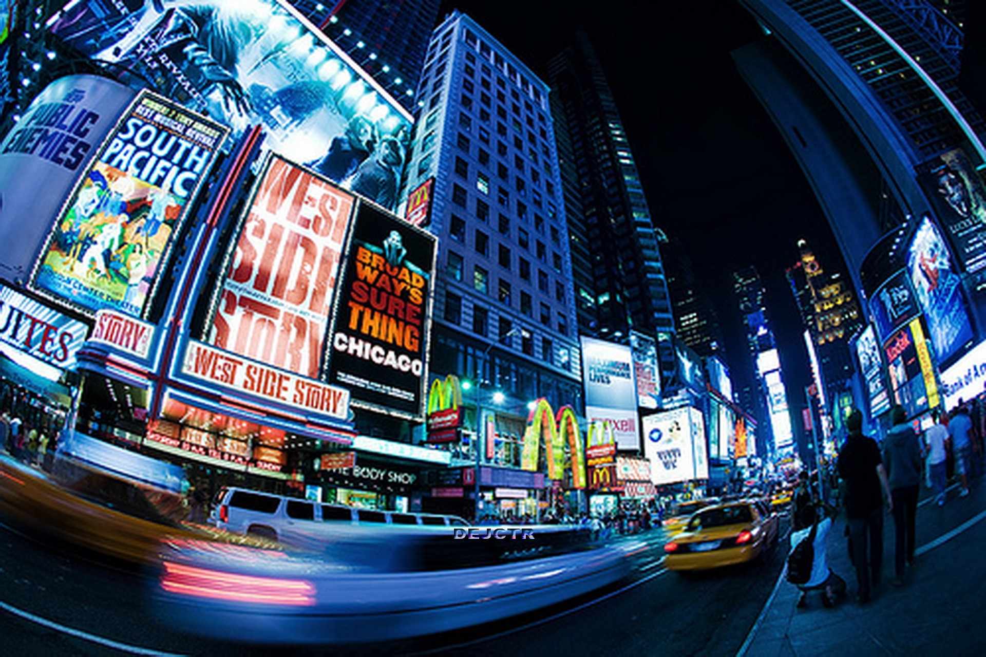 Dejctr City Night West Side Story Wallpaper For Desktop - Times Square , HD Wallpaper & Backgrounds