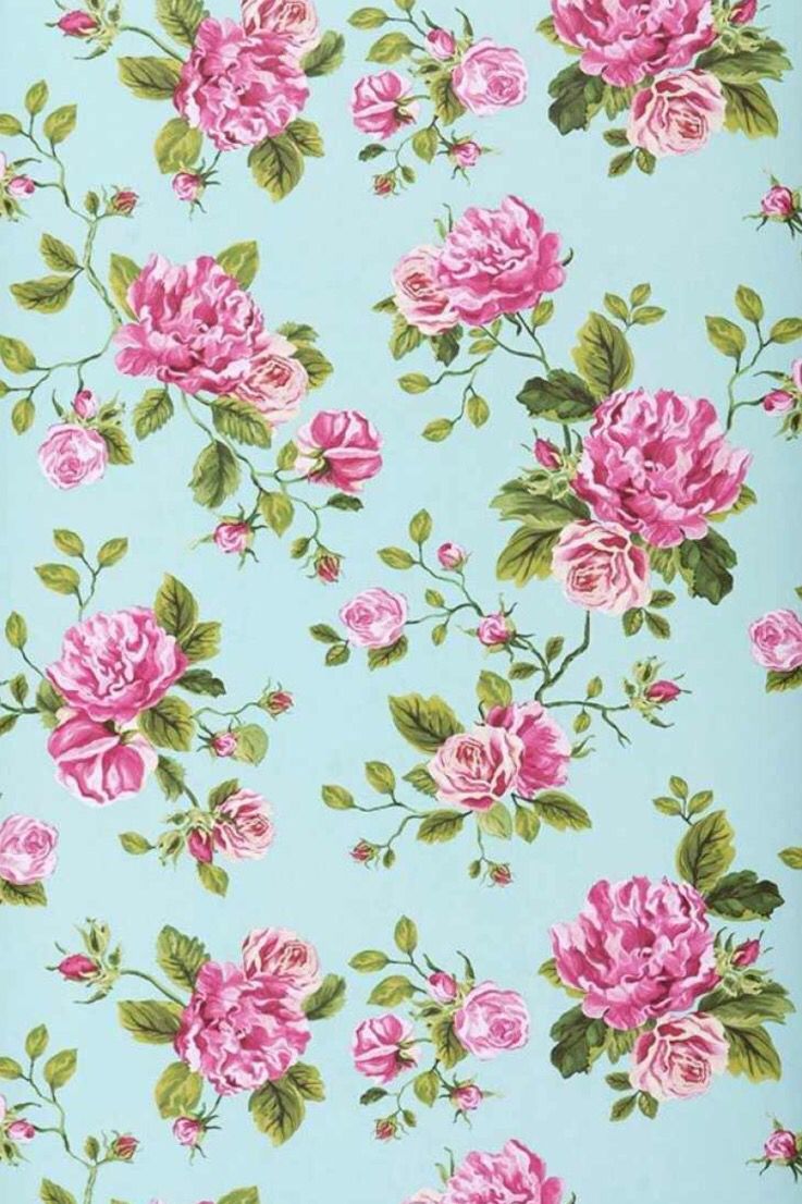 1950s Vintage Wallpaper Floral Vintage Wallpaper With - Fondos De Flores Vintage , HD Wallpaper & Backgrounds