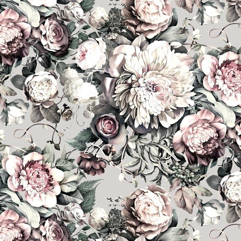 Floral Wallpaper Iphone 8 Plus Oversized Canada Phone - Dark Floral Ii Gray , HD Wallpaper & Backgrounds