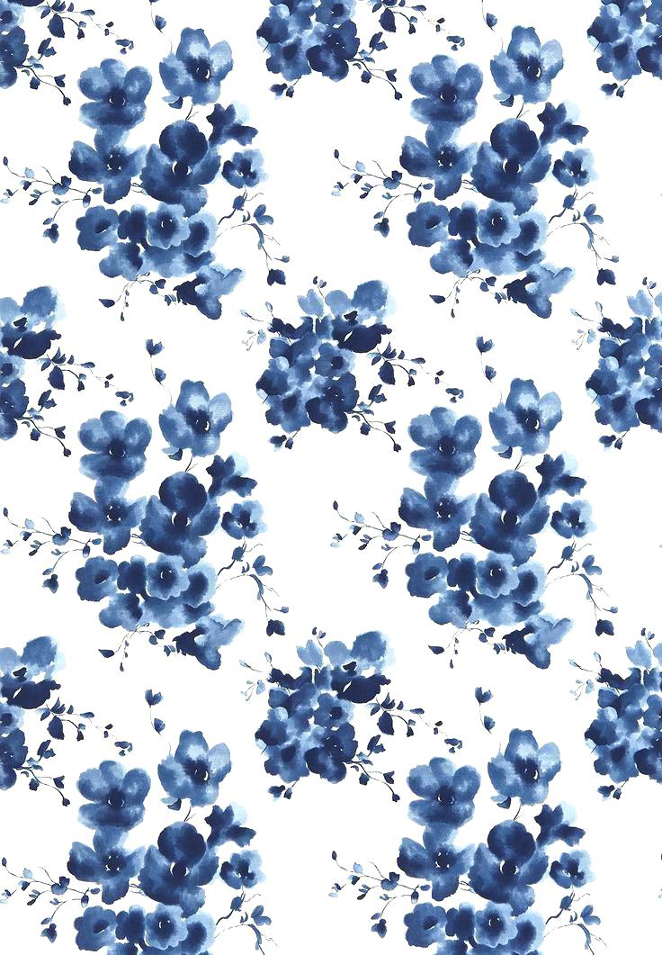 Blue Floral Wallpaper Watercolor Wallpaper Blue Floral - Blue Flowers Iphone Case , HD Wallpaper & Backgrounds