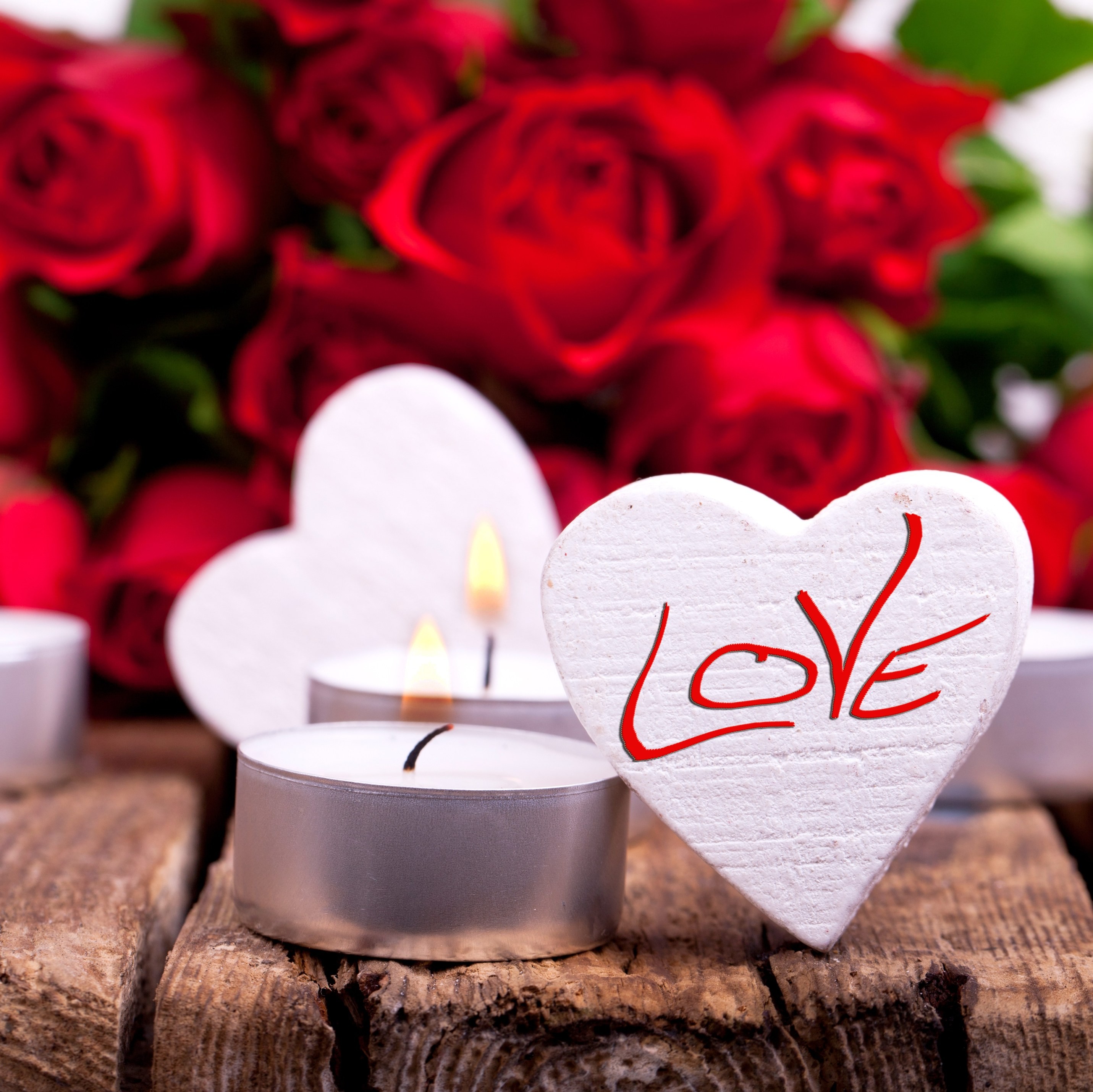 Red Heart Roses Love Flowers Flower Wallpaper 3d Hd Valentine
