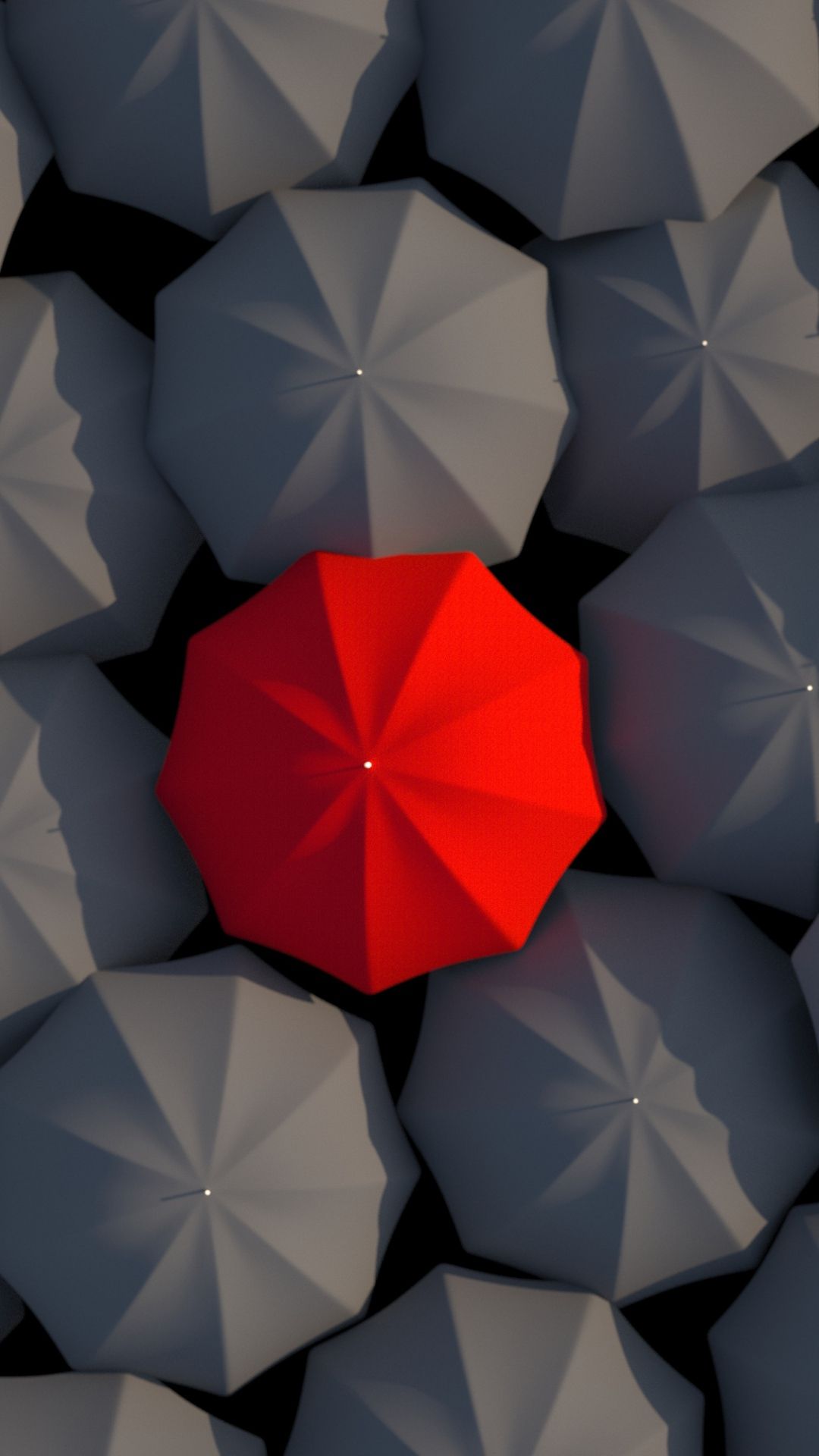 Umbrellas 3d Red Gray - 3d Wallpapers For Iphone 7 Plus , HD Wallpaper & Backgrounds