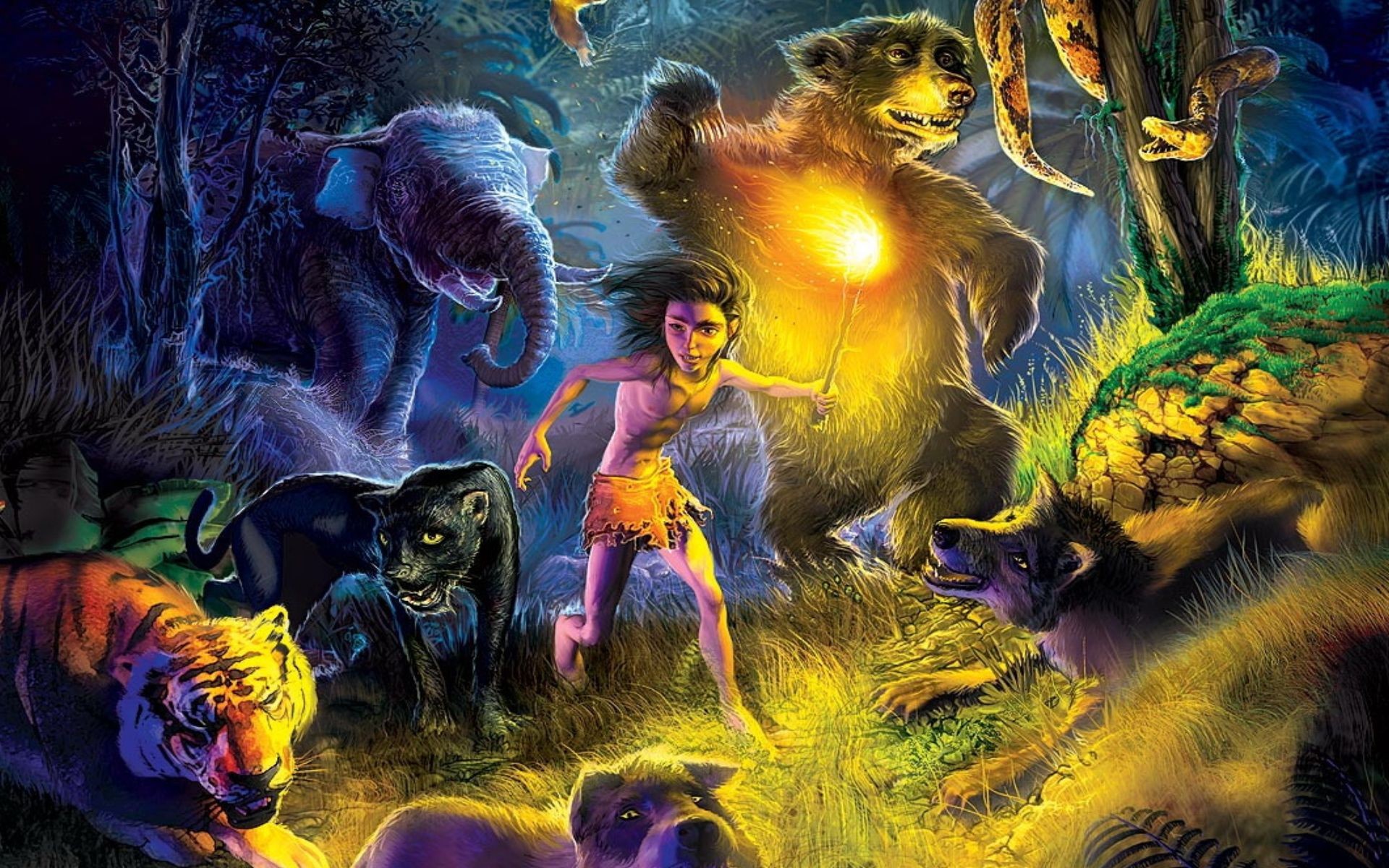 Mowgli Cartoon , HD Wallpaper & Backgrounds
