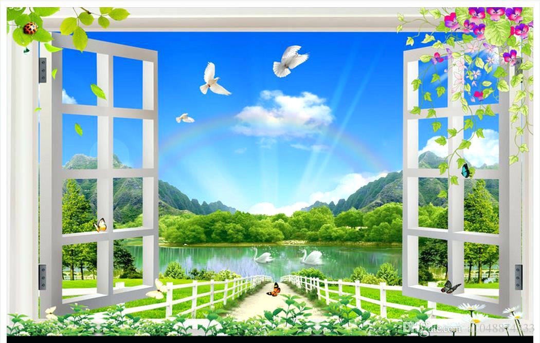 Window Wallpaper High End Custom Photo Wallpaper Murals - Window 10 Wallpaper Design , HD Wallpaper & Backgrounds