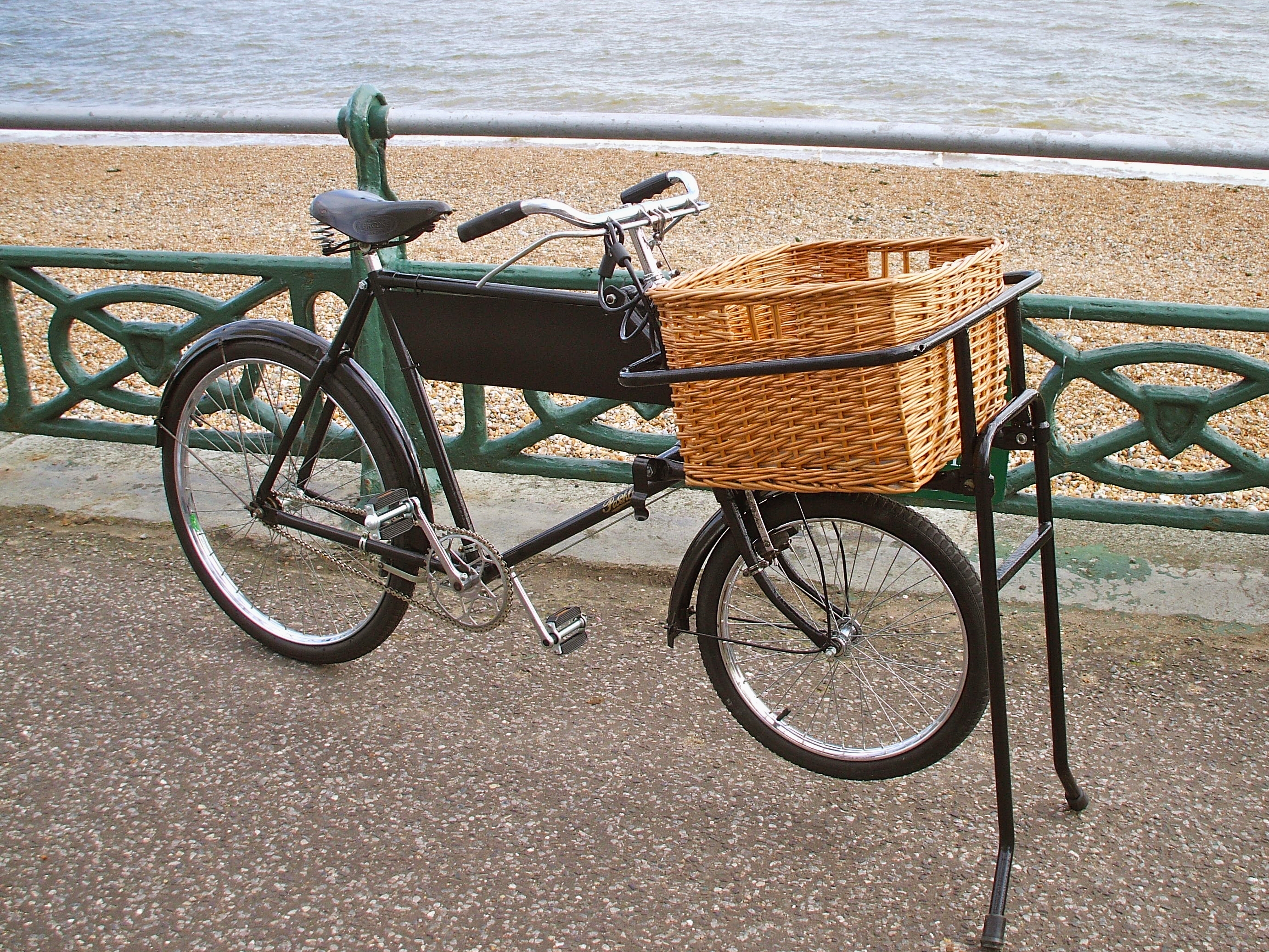 old fashioned bike with basket