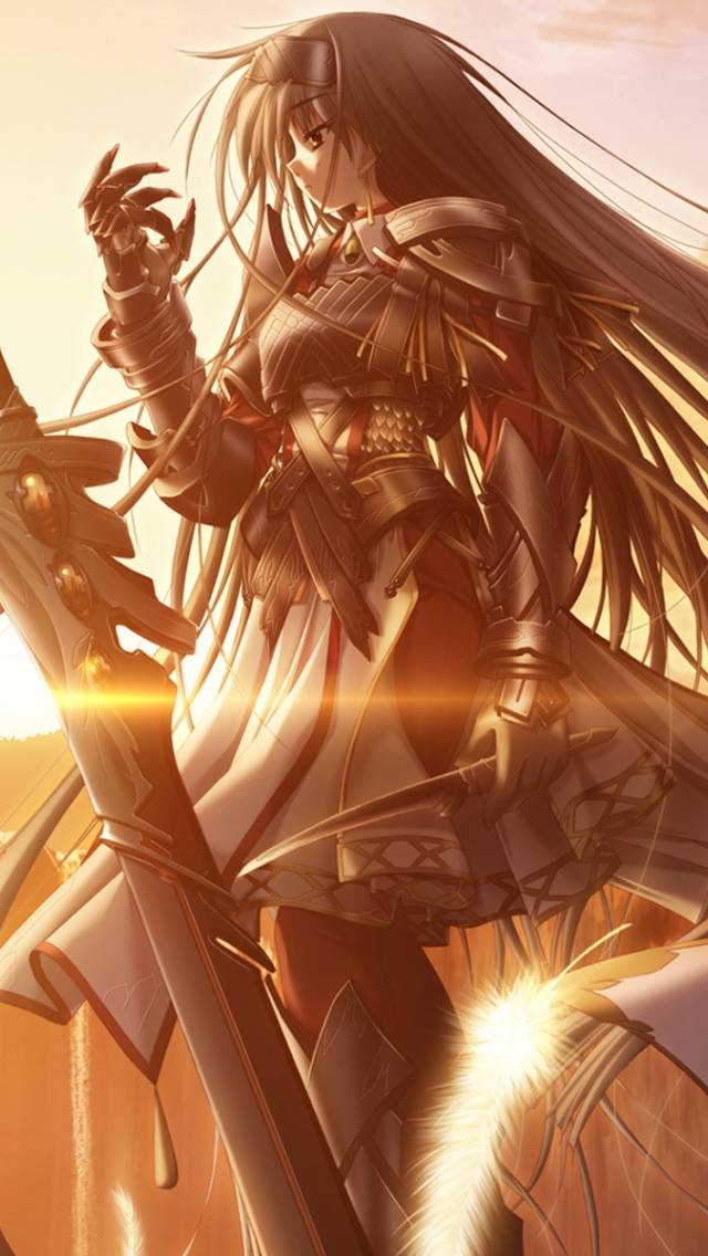 Sunset Armor Sword Anime Girl Anime Manga Wallpapers Anime Girl Sword Wallpaper Iphone Hd Wallpaper Backgrounds Download