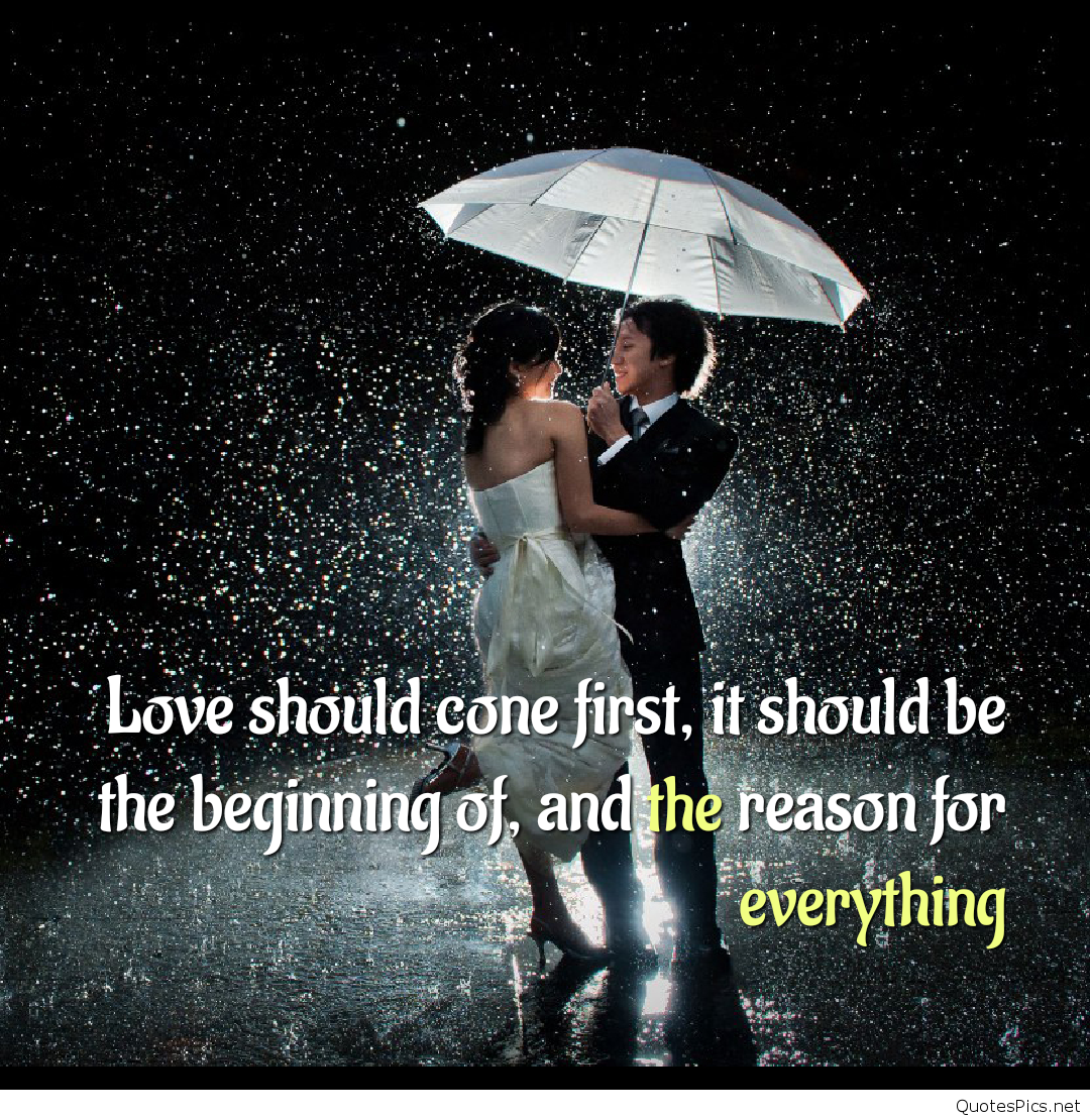 Love Should Come First, It Should Be The Beginning - Couples On A Rainy Day , HD Wallpaper & Backgrounds