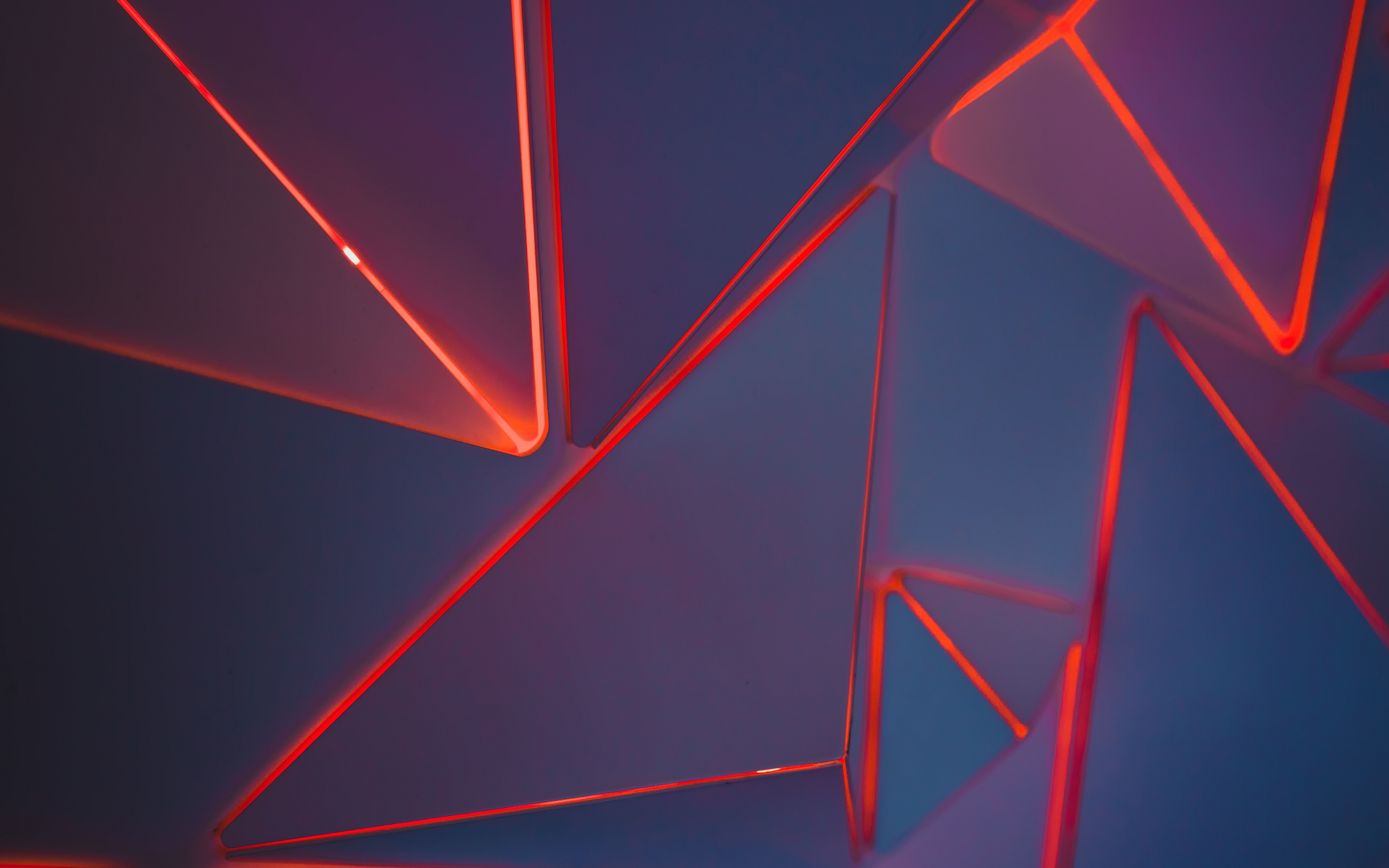 Red, Neon, Triangles, Geometric, Pattern, Wallpaper - Neon Geometric , HD Wallpaper & Backgrounds