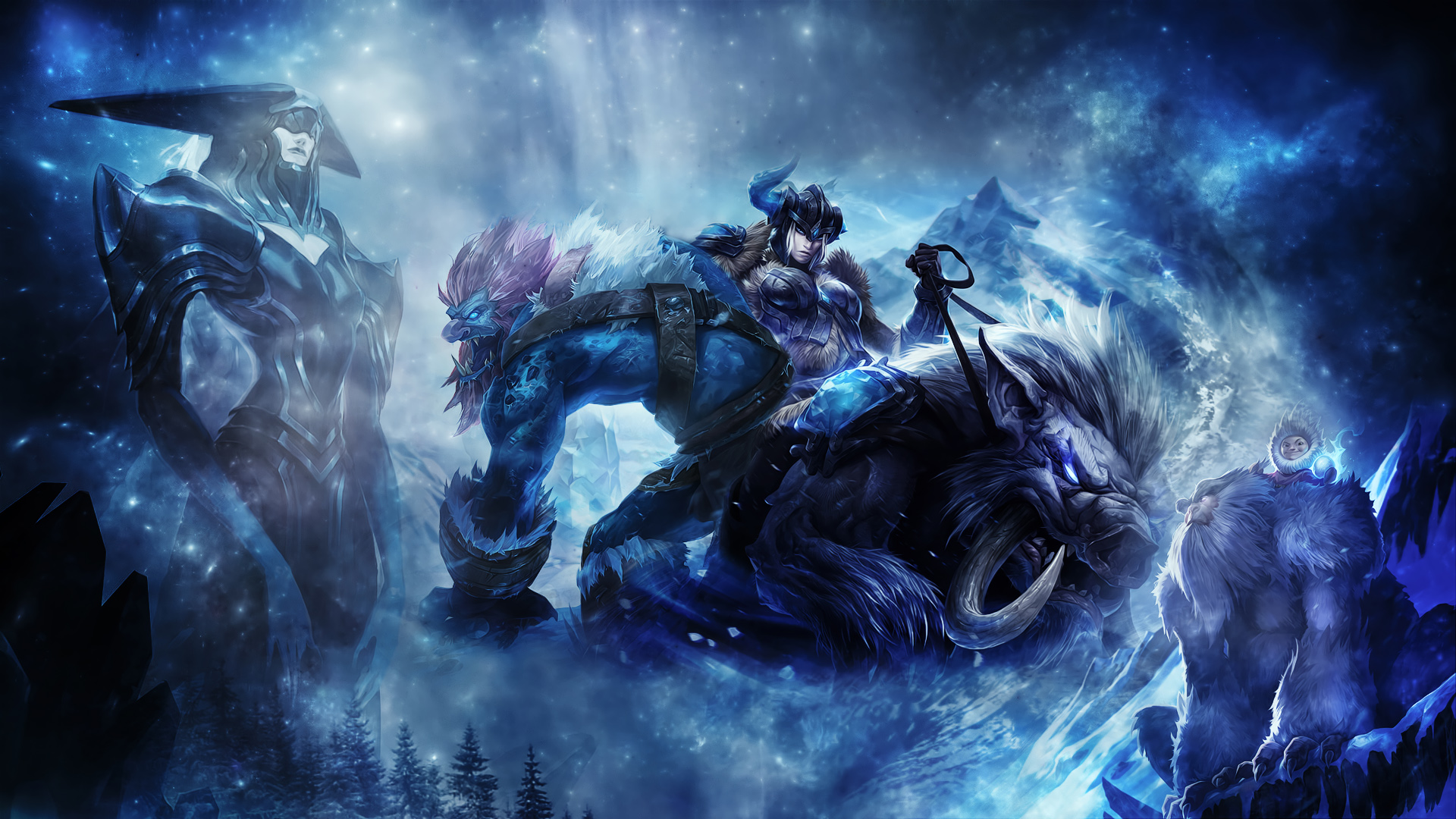 Sejuani, Lissandra, Trundle & Nunu By Iamsointense - Windows 7 Lol Theme , HD Wallpaper & Backgrounds