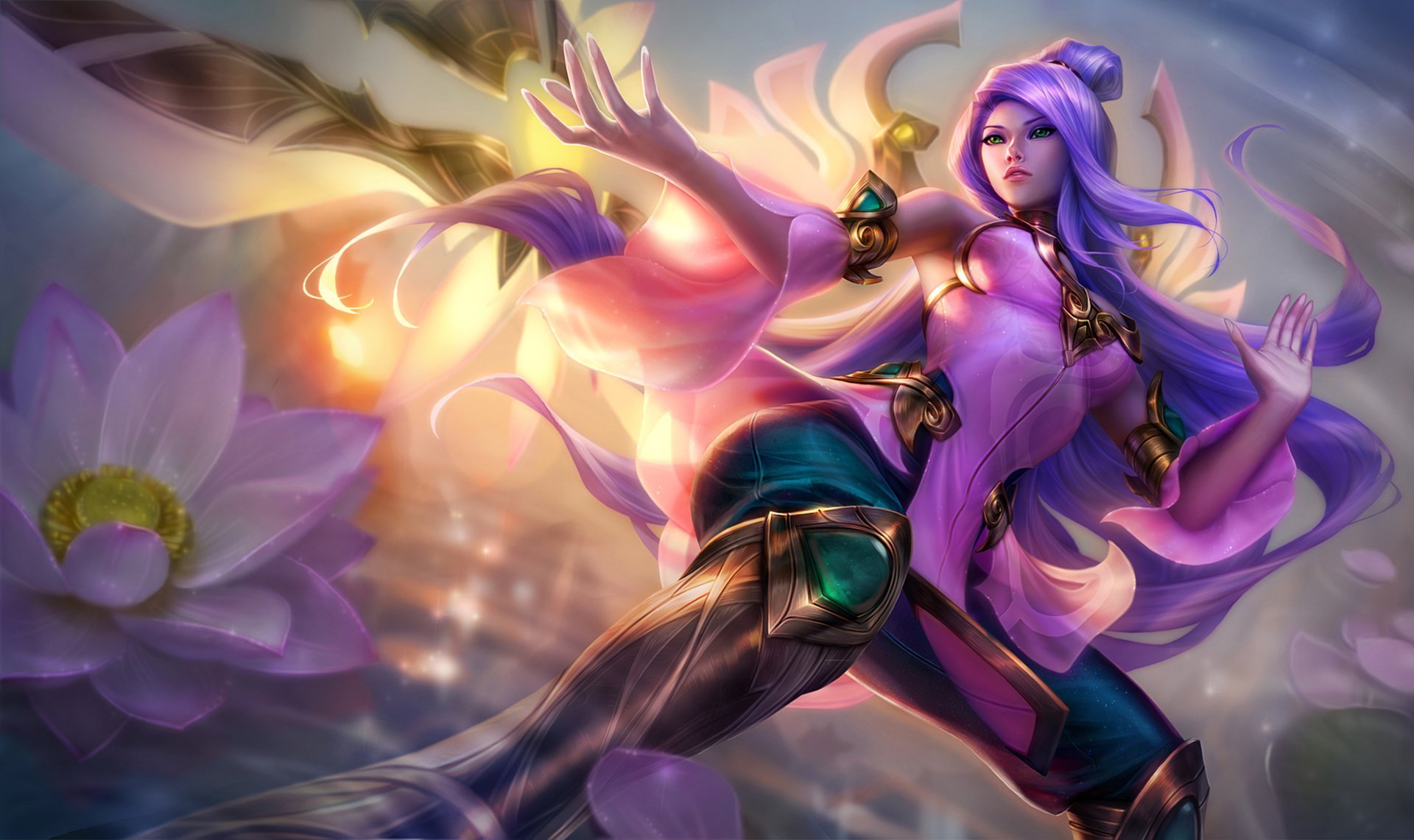 Irelia Lol Will Of The Blades League Of Legends Riot - Order Of The Lotus Irelia , HD Wallpaper & Backgrounds