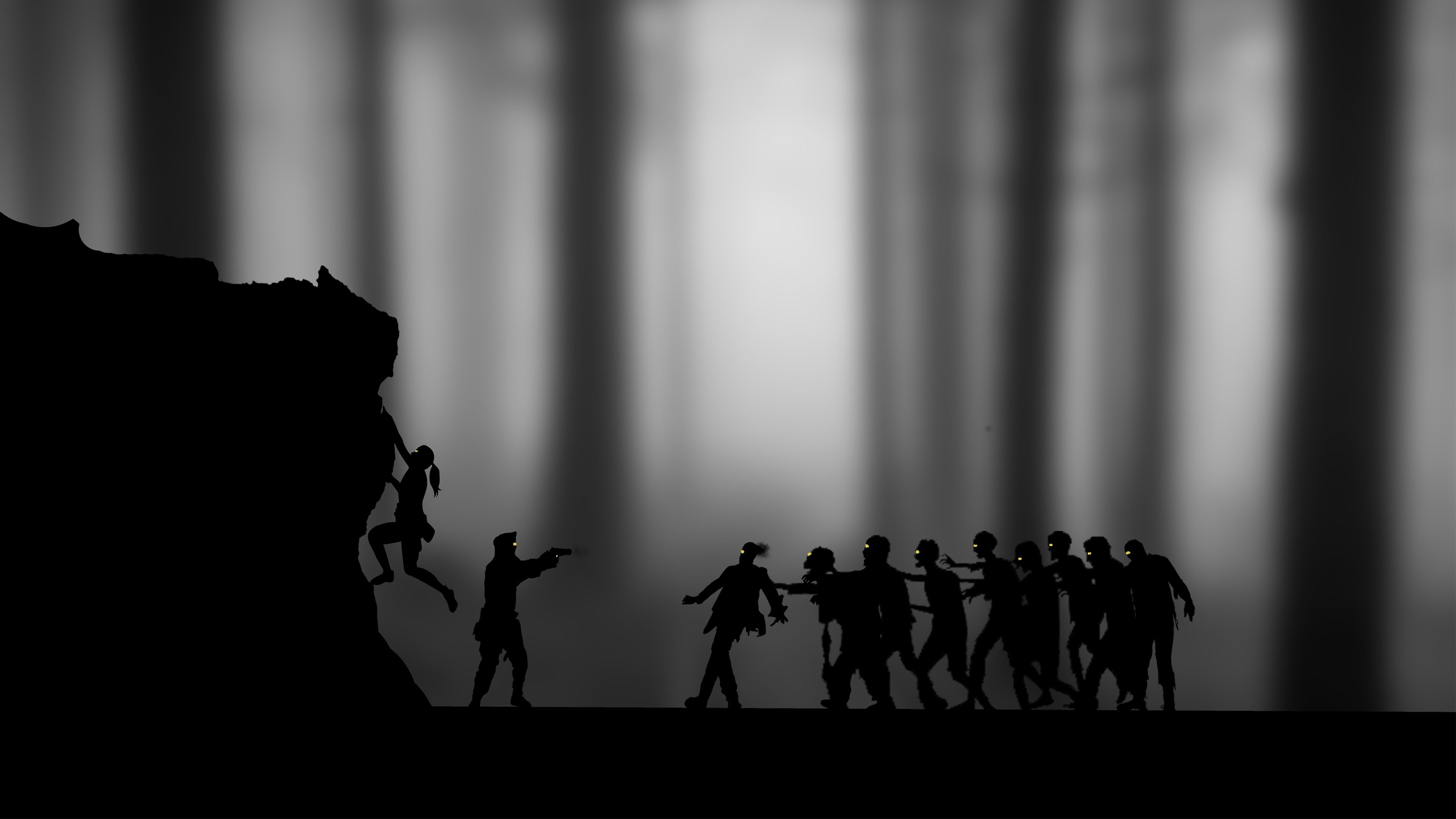 4k Uhd - Creepy Silhouette Photography , HD Wallpaper & Backgrounds