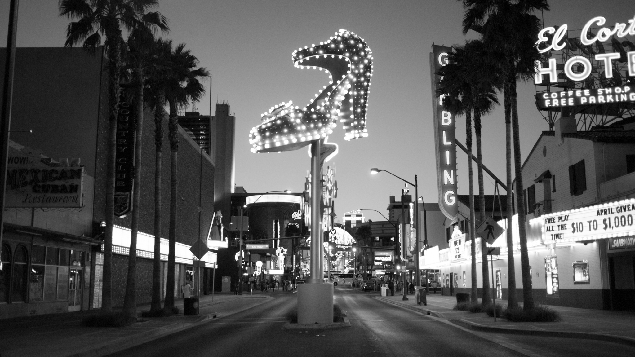 Las Vegas Black And White Wallpapers Background Is - El Cortez , HD Wallpaper & Backgrounds