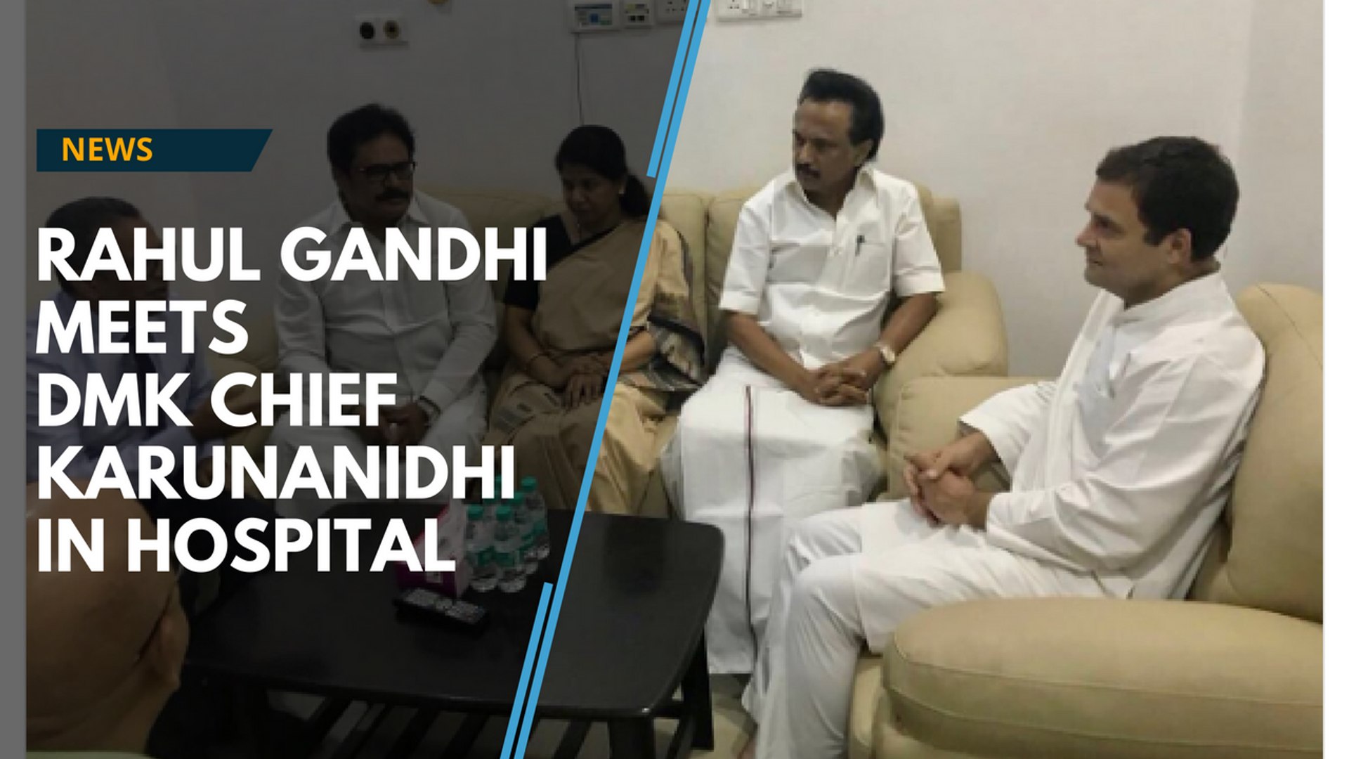 Rahul Gandhi Meets Dmk Chief M Karunanidhi In Hospital - Conversation , HD Wallpaper & Backgrounds