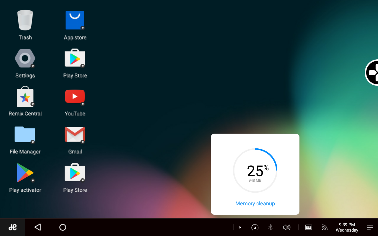 Remix Os System Tray, Showing The Memory Applet - App Store Remix Os , HD Wallpaper & Backgrounds