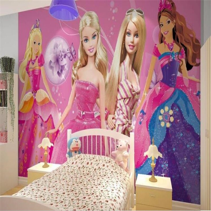 Custom Photo Wall Mural Wallpaper-3d Luxury Quality - 3d Princess Barbie , HD Wallpaper & Backgrounds