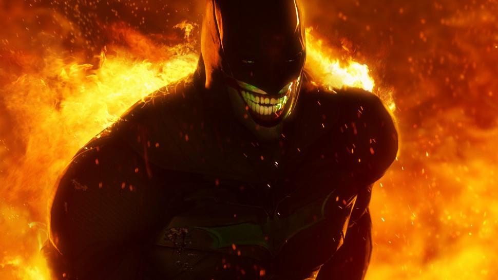 Batman Dc Fire Joker The Killing Joke Hd Wallpaper - Batman In Fire , HD Wallpaper & Backgrounds