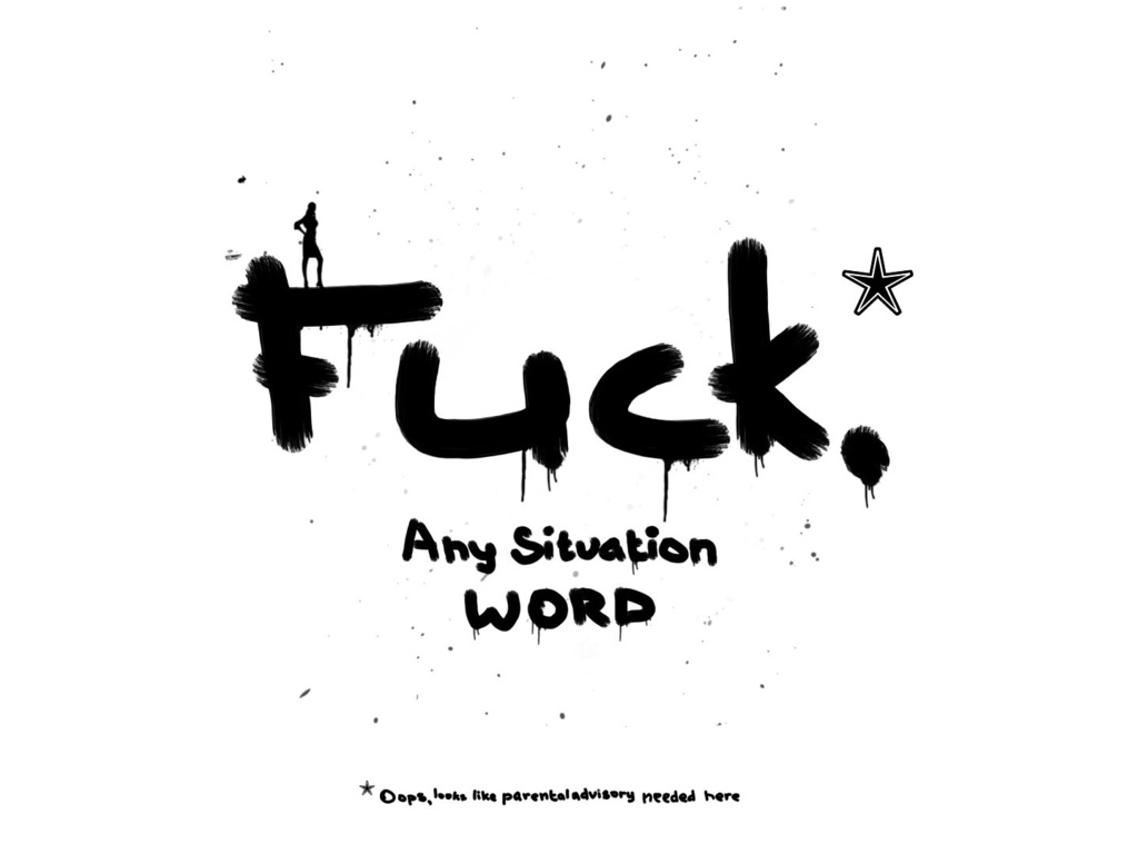 Fuck Words Joke Hd Wallpaper [1024 X 768] - Calligraphy , HD Wallpaper & Backgrounds