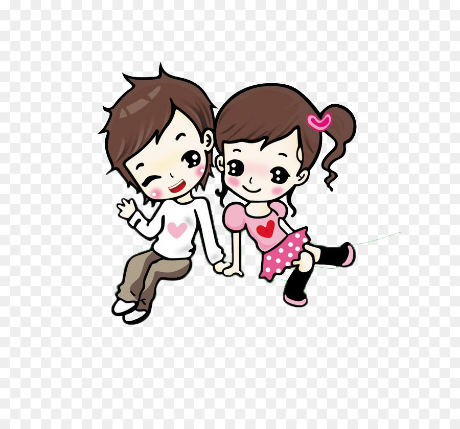 Png - Cartoon Boy And Girl Love , HD Wallpaper & Backgrounds