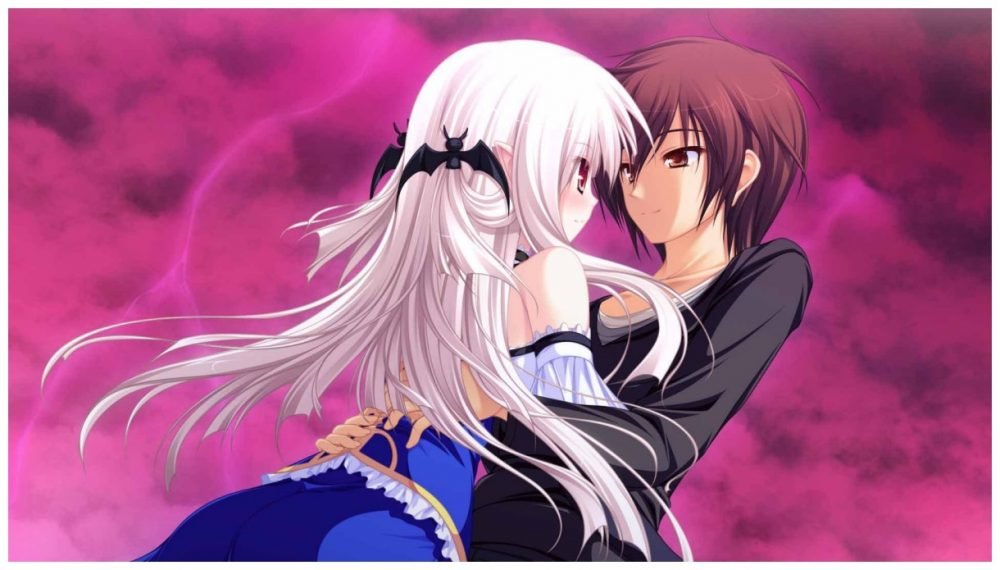 Cute Love Couple Wallpaper Animated Cute Love Couple - Romantic Anime 3d , HD Wallpaper & Backgrounds