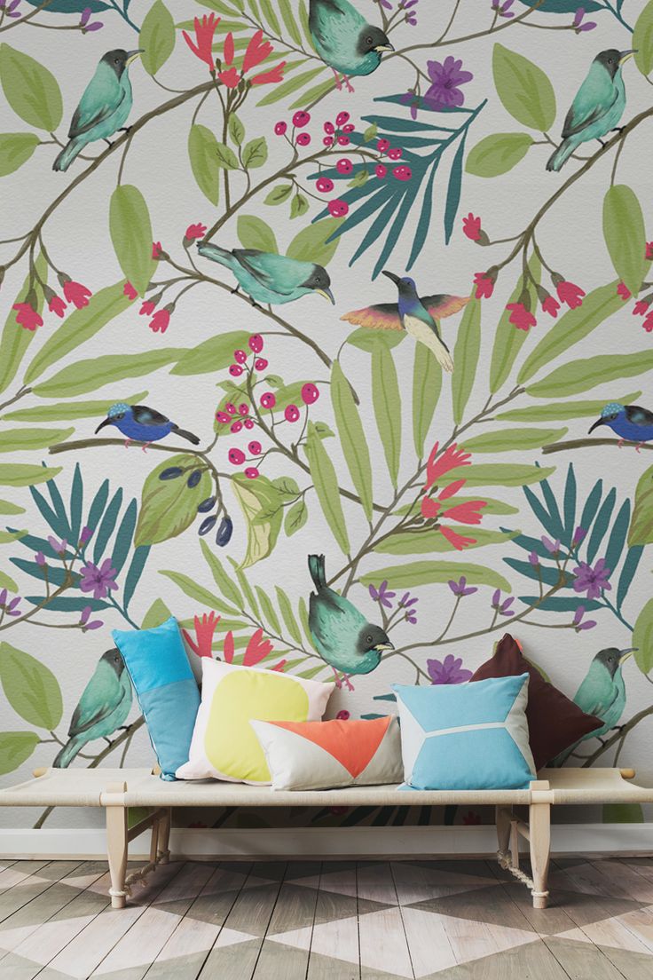 Love Colourful Interiors This Delightful Wallpaper - Printed Gift Wrapping Paper , HD Wallpaper & Backgrounds