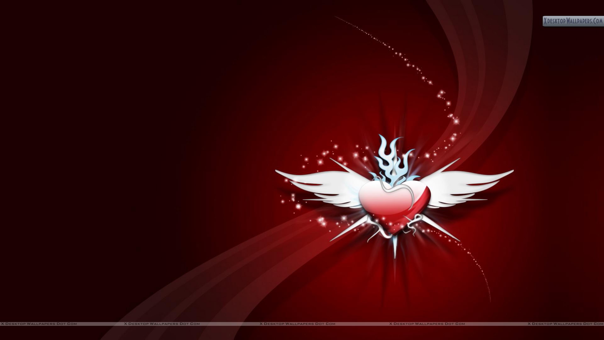 You Are Viewing Wallpaper Titled Red Heart With White - Red Cool , HD Wallpaper & Backgrounds