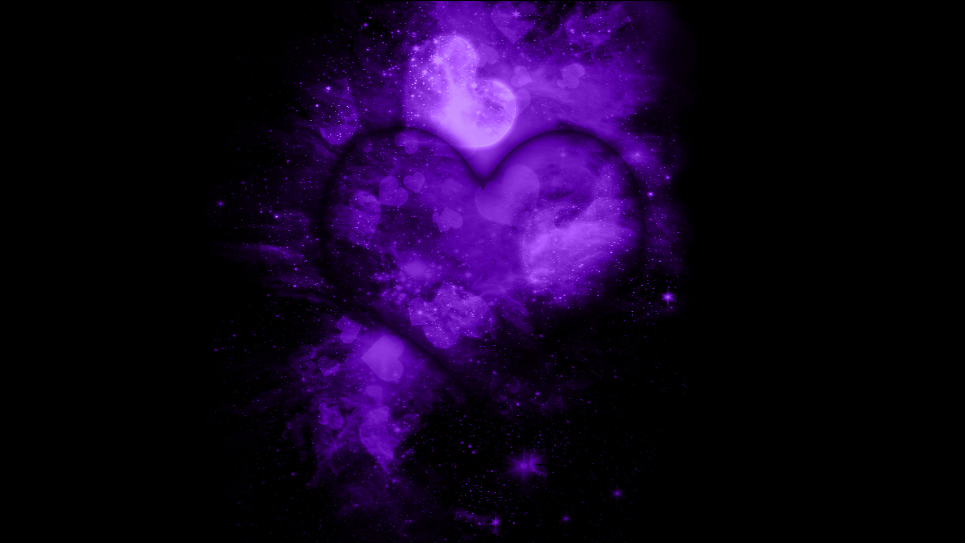 Ads Purple Hearts Wallpapers Free Wallpaper - Galaxy Hearts , HD Wallpaper & Backgrounds