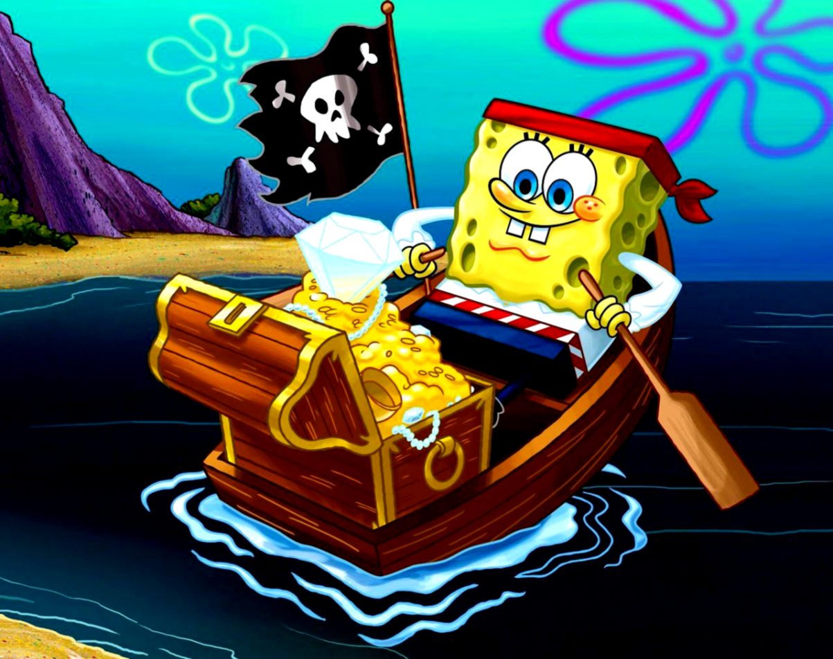 Pirate For Kids Wallpaper Mobile On Wallpaper 1080p - Pirate Spongebob And Patrick , HD Wallpaper & Backgrounds