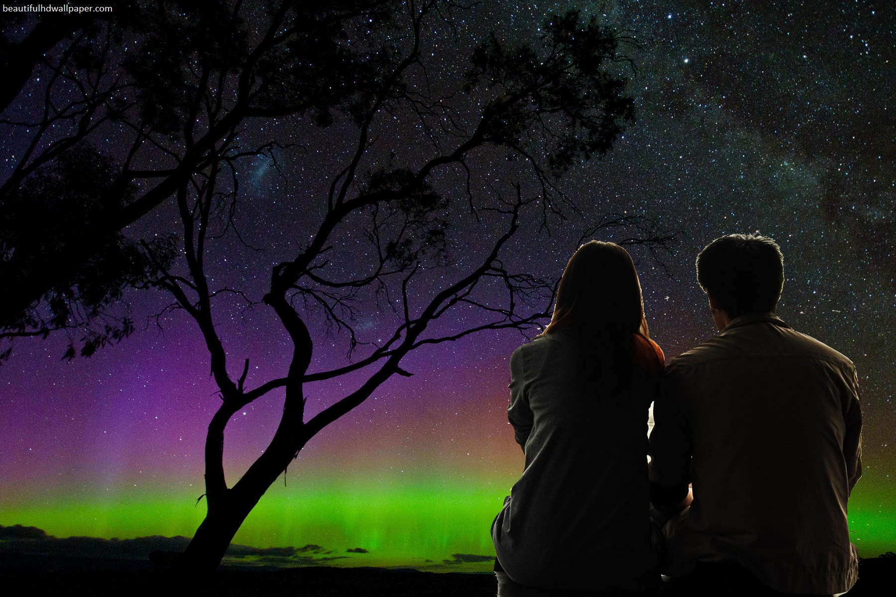 Romantic Couple Good Night Wallpaper - Darkness , HD Wallpaper & Backgrounds