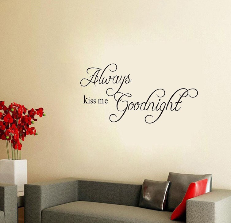Pvc Wall Stickers English Goodnight Romantic Couple - Paris Themed House Decor , HD Wallpaper & Backgrounds