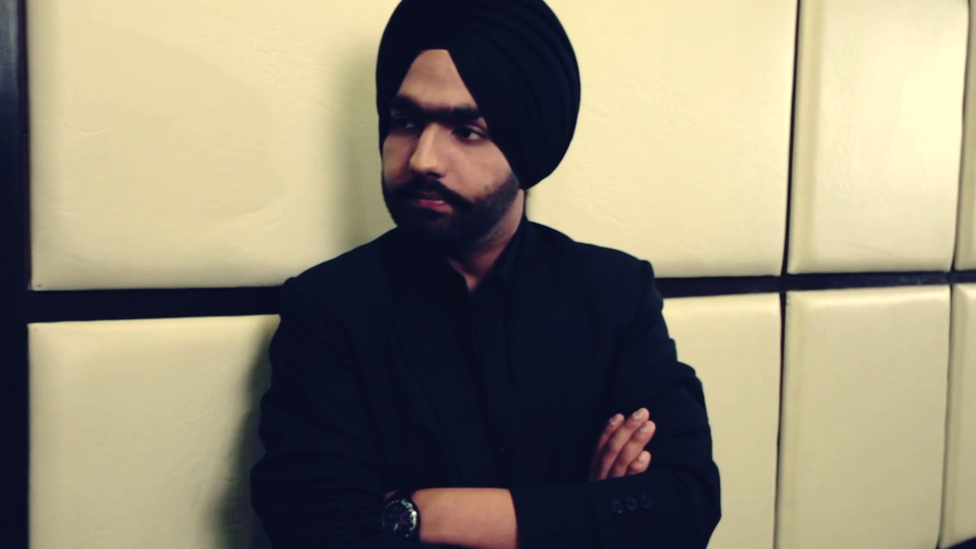 Ammy Virk In Black Suit Wallpaper - Turban , HD Wallpaper & Backgrounds
