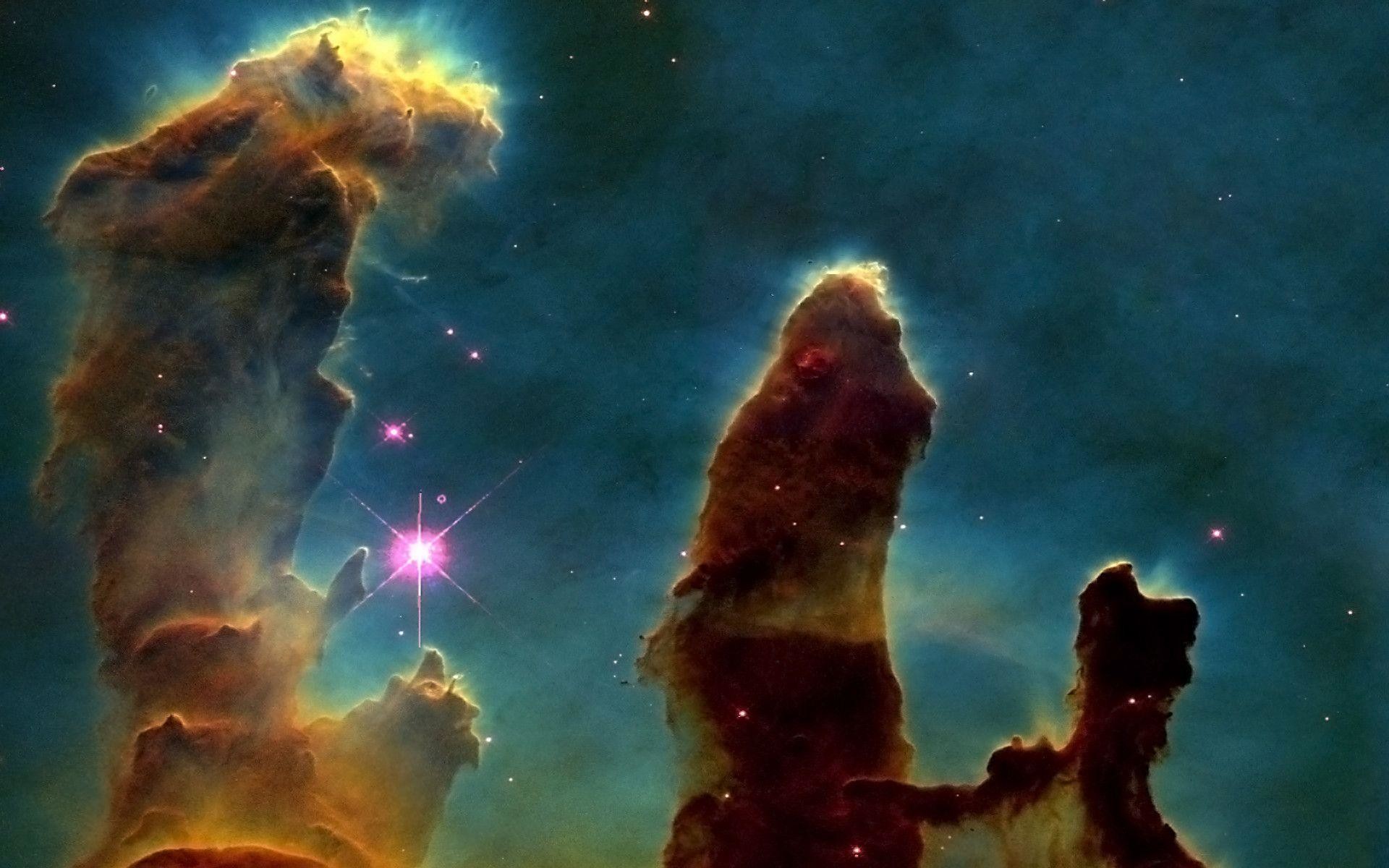 Hubble Ultra Deep Field Wallpaper - Pillars Of Creation , HD Wallpaper & Backgrounds
