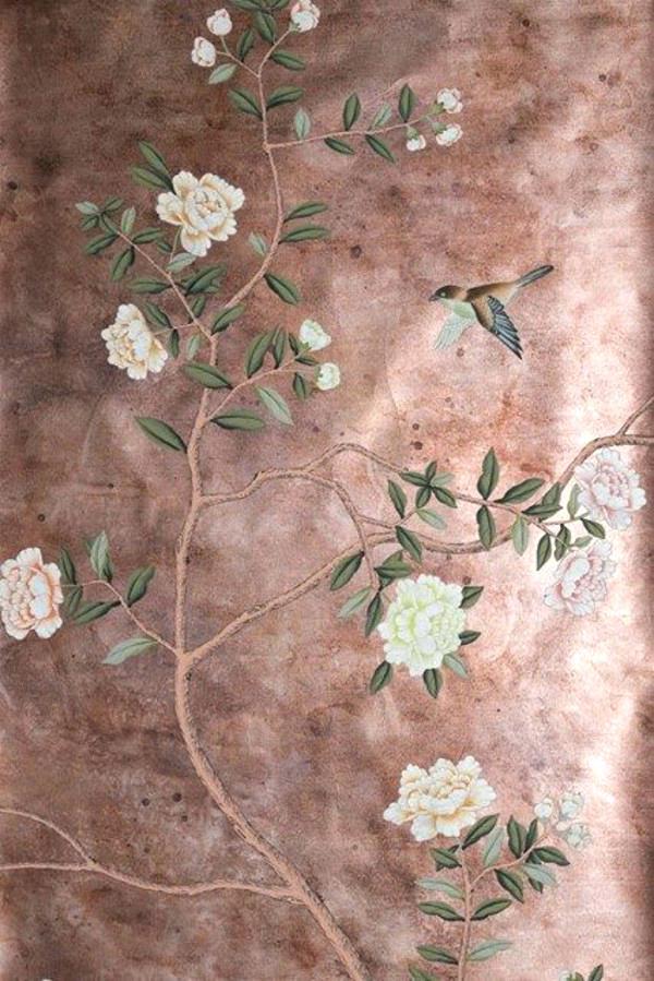 Tropez Wallpaper In Dusty Rose - De Gournay Wallpaper Pink , HD Wallpaper & Backgrounds