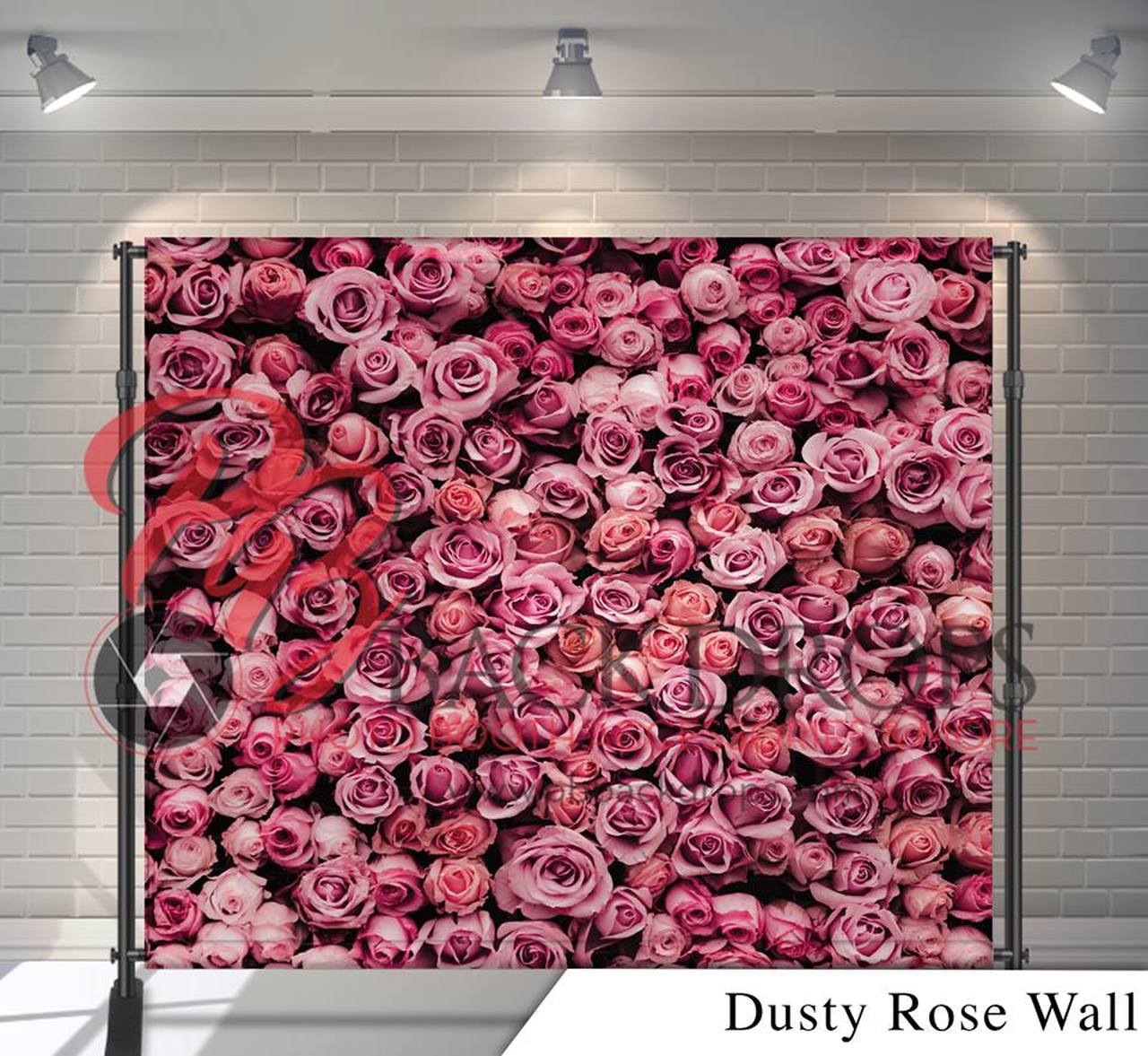 Printed Tension Fabric Backdrop - Pink Roses Flower Wall , HD Wallpaper & Backgrounds