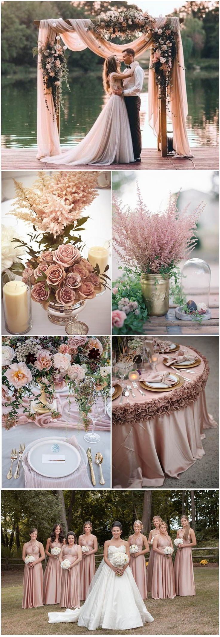 18 Romantic Dusty Rose Wedding Color Ideas For 2018 - Rose Gold Theme Wedding , HD Wallpaper & Backgrounds
