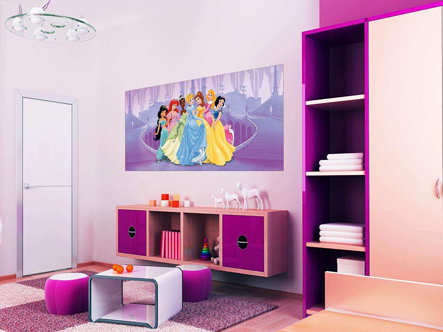 Disney Princess Ag Design Violet Castle Photo Mural - Kinderzimmer , HD Wallpaper & Backgrounds