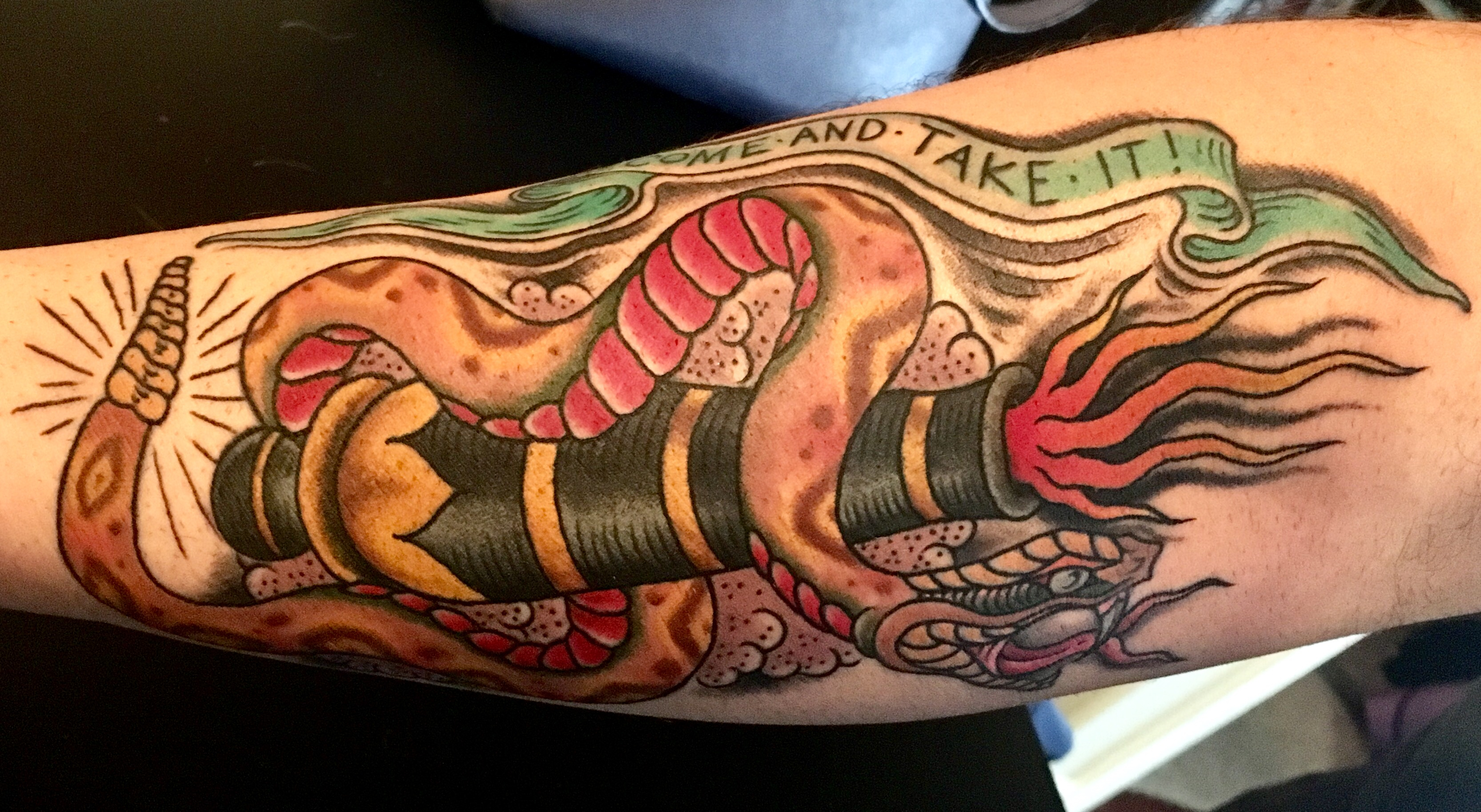 Unique Come And Take It Tattoo Album On Imgur For You - Come And Take It Cannon Tattoo , HD Wallpaper & Backgrounds
