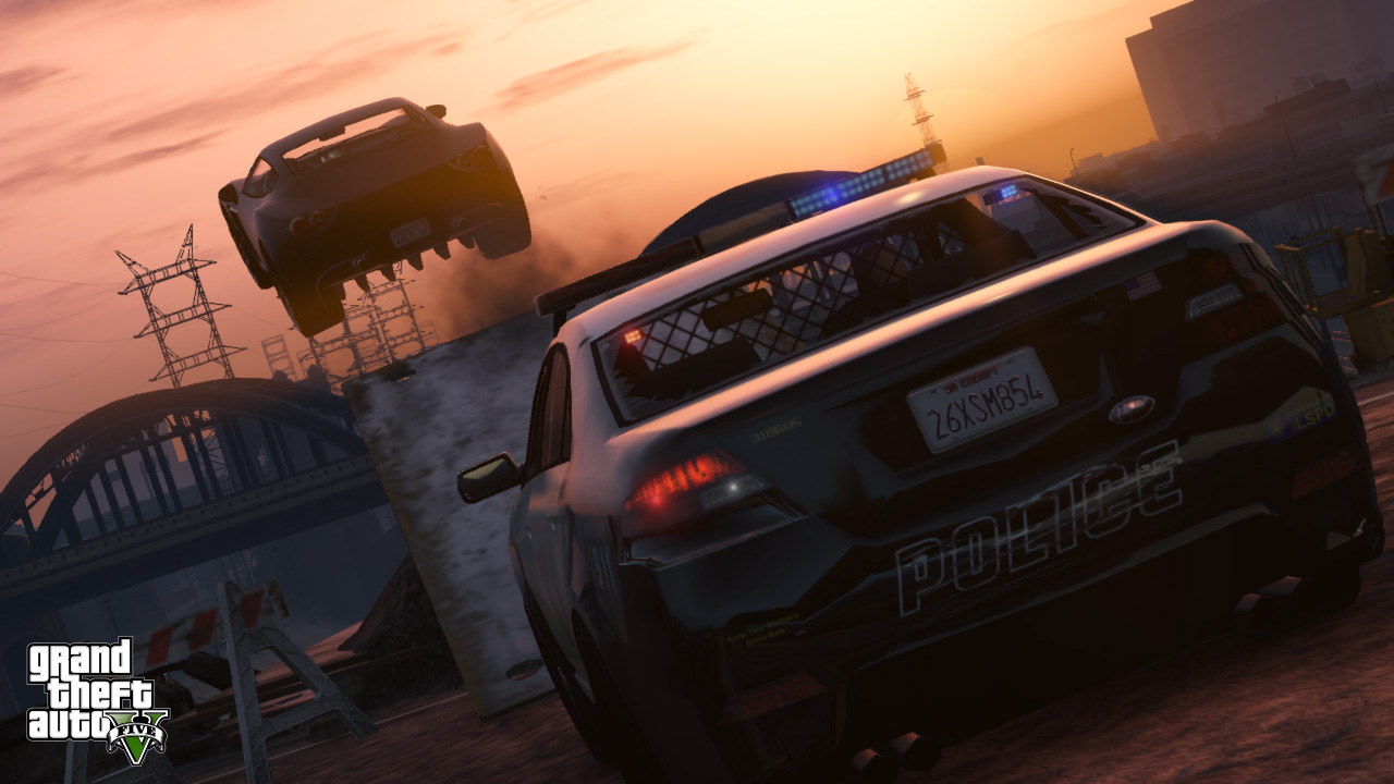 Police Car Race In Gta 5 Gameplay - Gta 5 Police , HD Wallpaper & Backgrounds