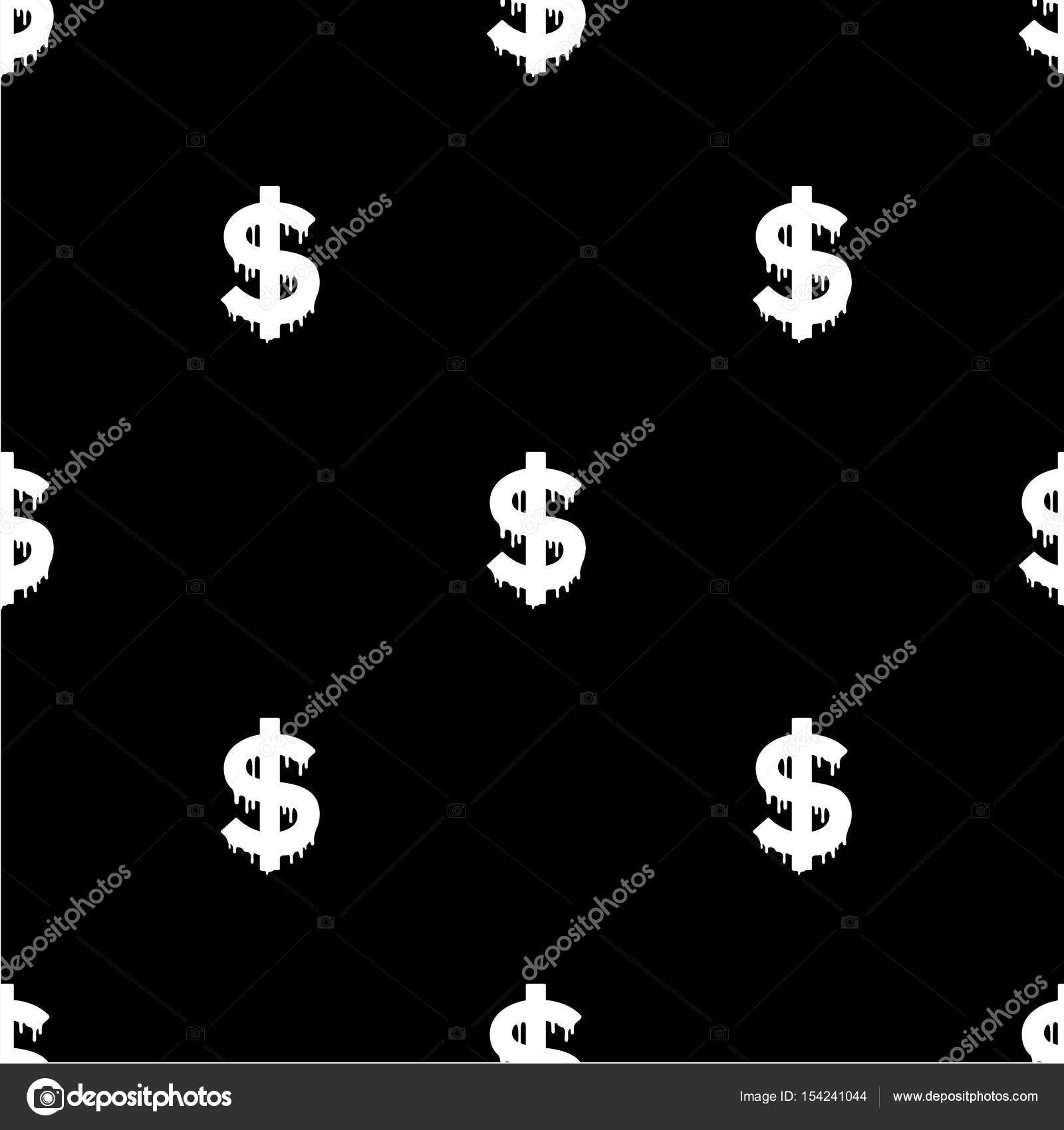 Dollar Money Vector Seamless Pattern Black Wallpaper - Papel De Parede De Dinheiro , HD Wallpaper & Backgrounds
