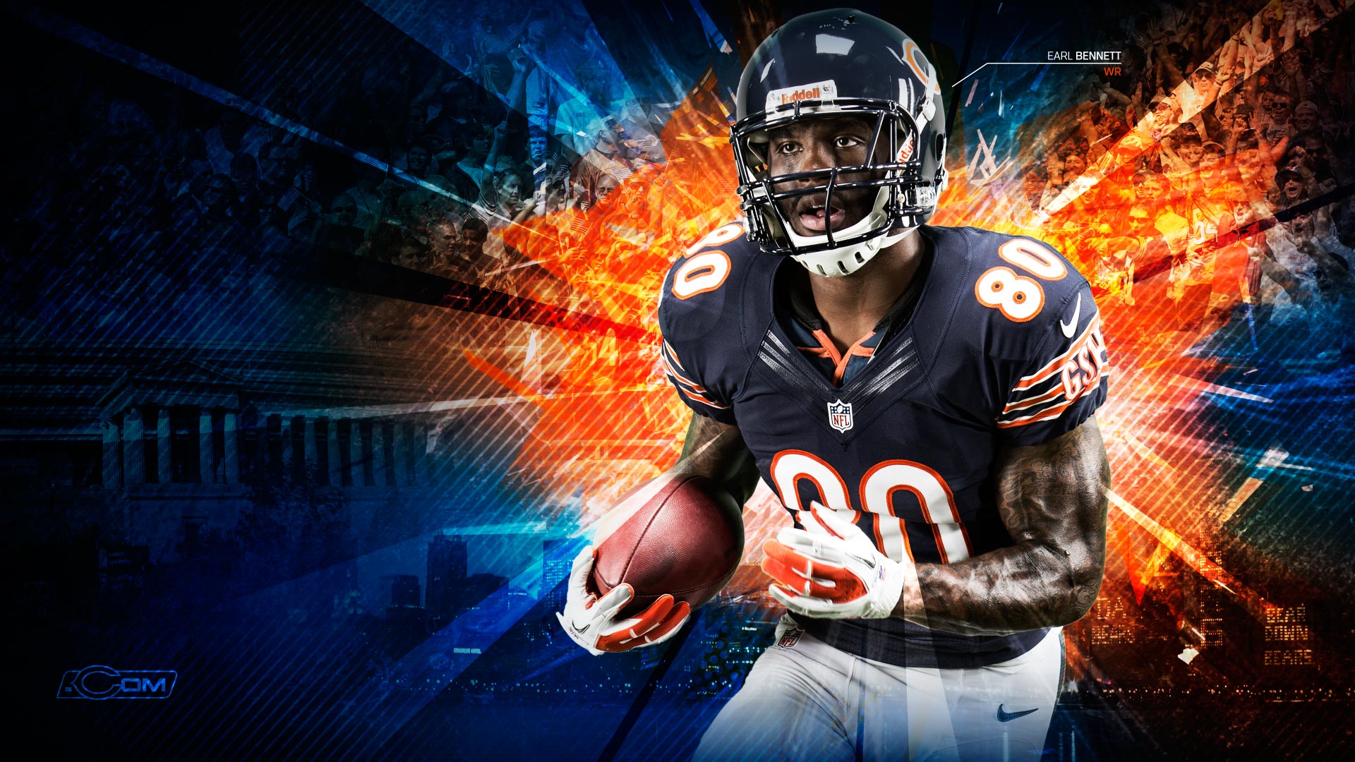 Chicago Bears Wallpaper Hd - Chicago Bears Player Backgrounds , HD Wallpaper & Backgrounds