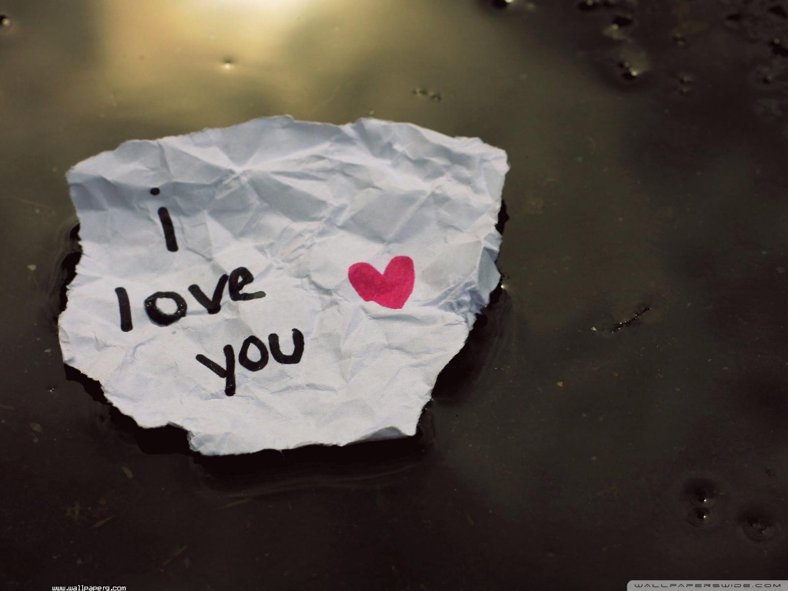 Download I Love You Message Wallpaper Wallpaper For - Love Wallpapers For Desktop , HD Wallpaper & Backgrounds