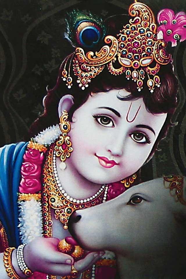 Shree Krishna Wallpapers For Mobile - Animated Krishna Wallpaper For Mobile , HD Wallpaper & Backgrounds