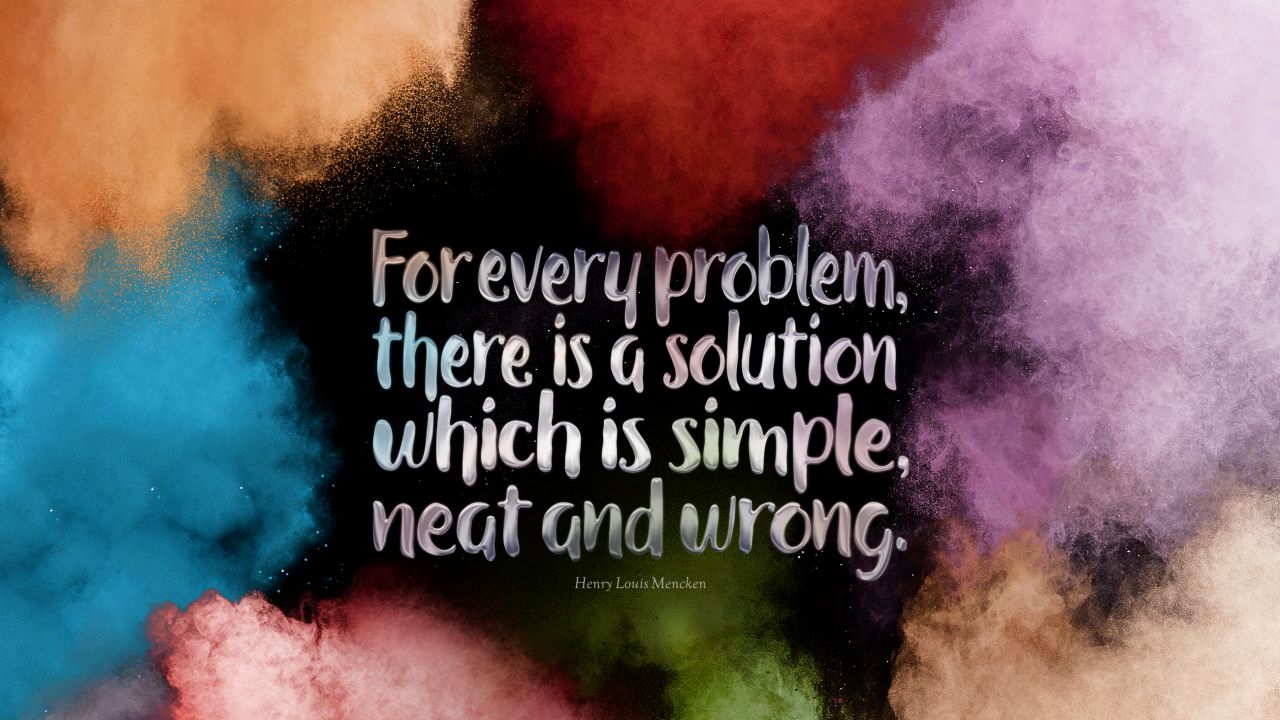 Problem, Solution, Simple, Popular Quotes, Inspirational - Poster , HD Wallpaper & Backgrounds