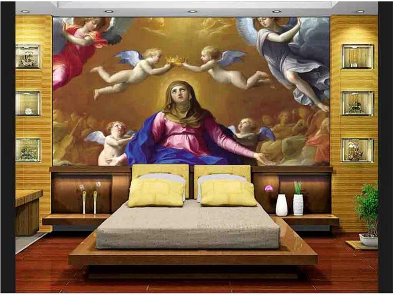 Kustom 3d Foto Wallpaper Room Mural Perawan Maria Yesus - Coronation Of The Virgin , HD Wallpaper & Backgrounds