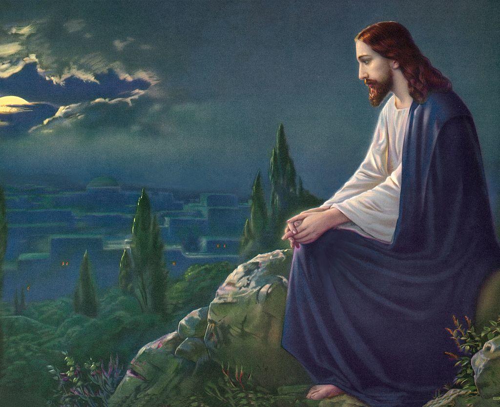 100 Gambar Tuhan Yesus Memberkati Disalib Terbaru Dan - Jesus Praying , HD Wallpaper & Backgrounds