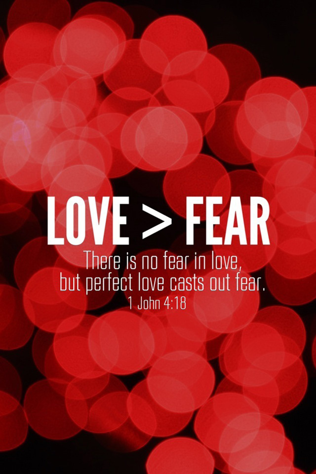 Love Fear 1 John 4 18 Red Bible Lock Screens Christian - Red Bible Verse Backgrounds , HD Wallpaper & Backgrounds