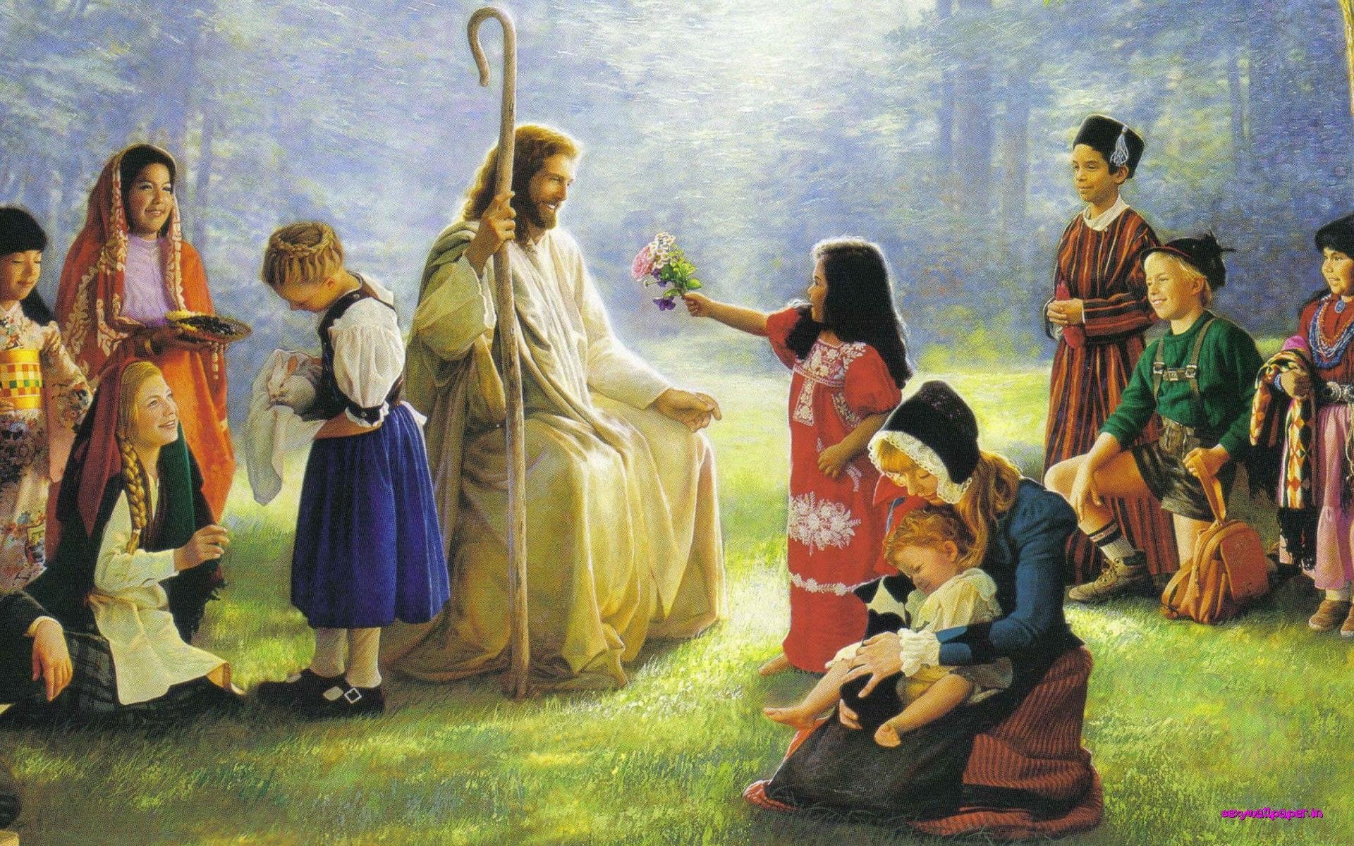 Hd Wallpaper - พระ เยซู กับ เด็ก ๆ , HD Wallpaper & Backgrounds